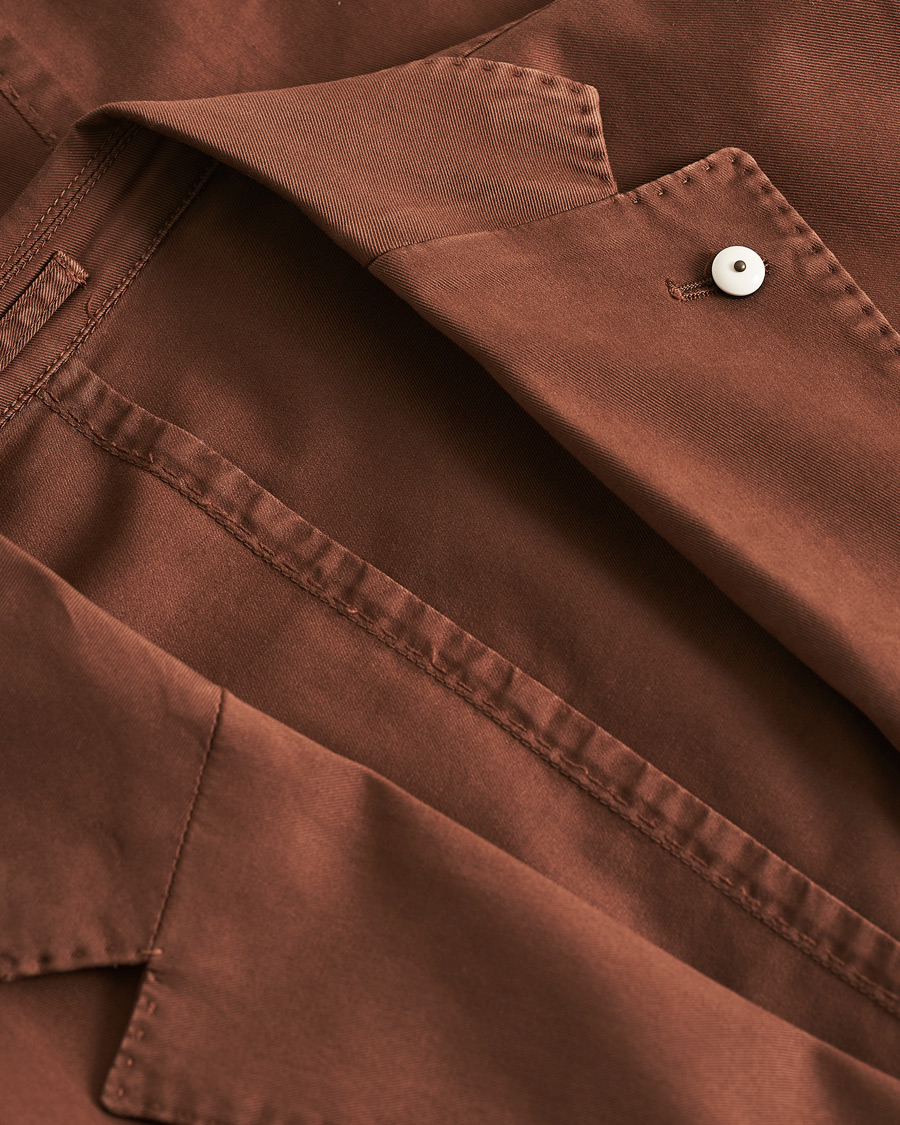 Heren | Blazers | Pre-owned | L.B.M. 1911 Jack Regular Fit Cotton Stretch Blazer Brown