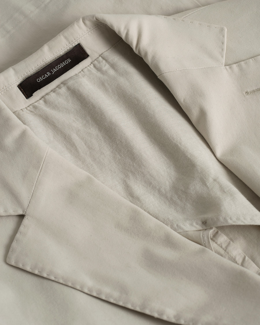 Homme | Oscar Jacobson Ferry Cotton Patch Pocket Blazer Beige 50 | Pre-owned | Oscar Jacobson Ferry Cotton Patch Pocket Blazer Beige 50