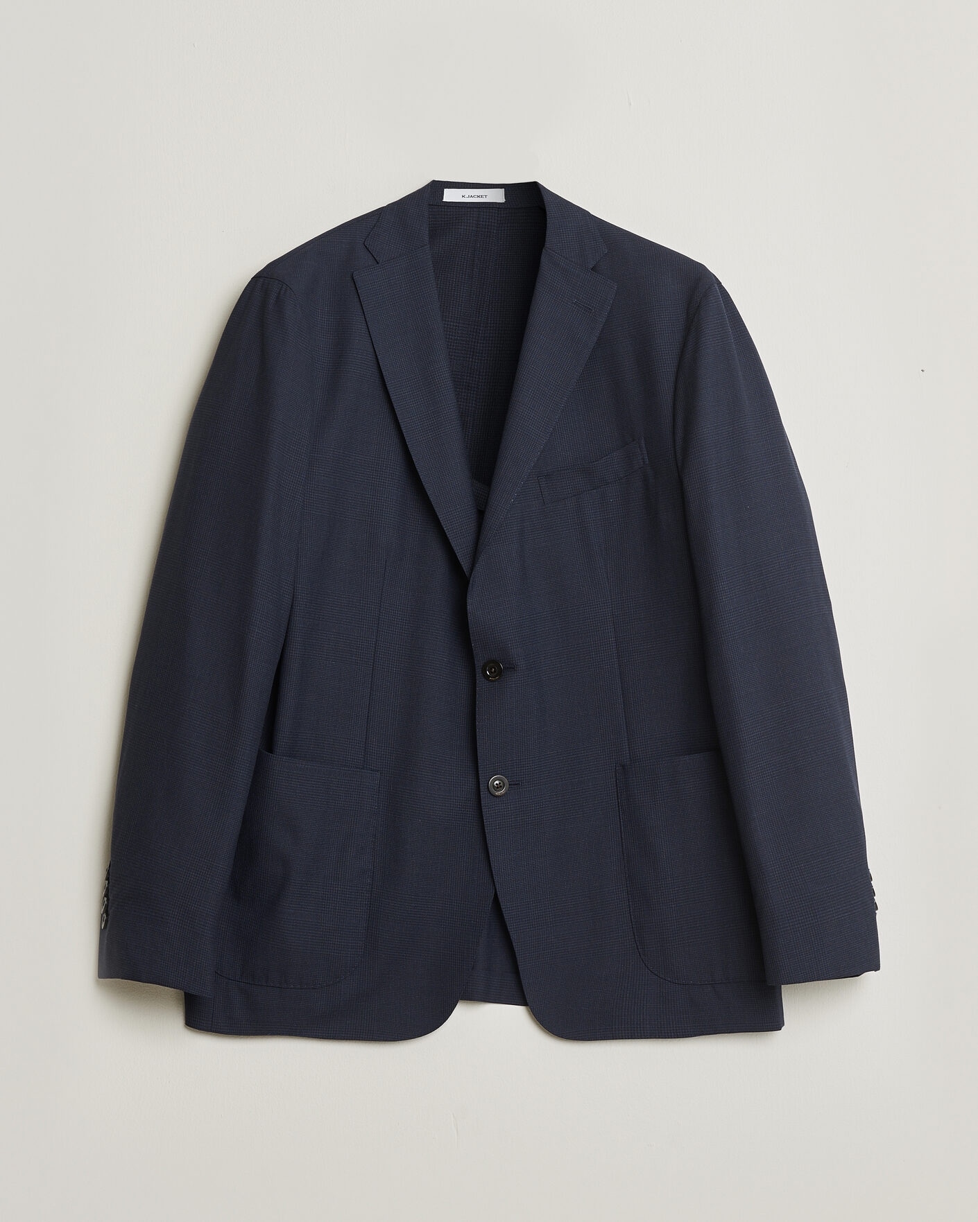 Homme | Pre-owned Blazers | Pre-owned | Boglioli K Jacket Check Wool & Silk Blazer Navy 54