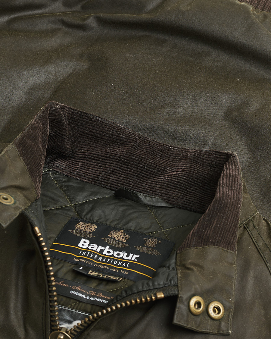 Heren | Pre-owned Jassen | Pre-owned | Barbour International Steve McQueen Merchant Jacket Olive L