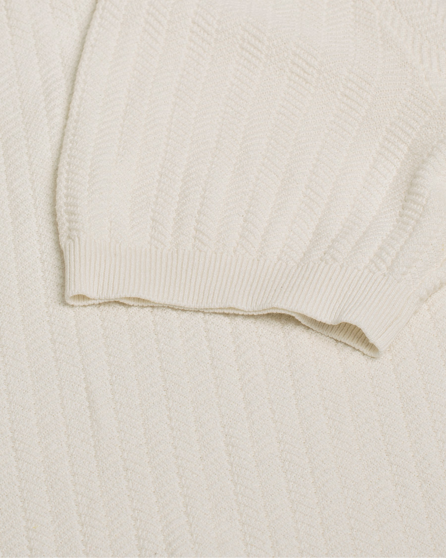 Homme | Polos | Pre-owned | Altea Knitted Chevron Polo Off White