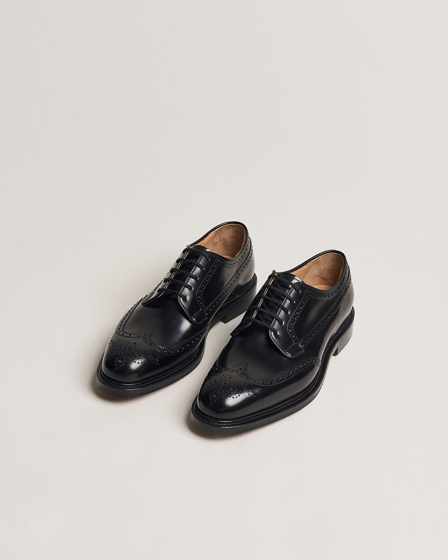 Heren | Pre-owned Goodyear genaaide schoenen | Pre-owned | Church's Grafton Polished Binder Black UK10 - EU44