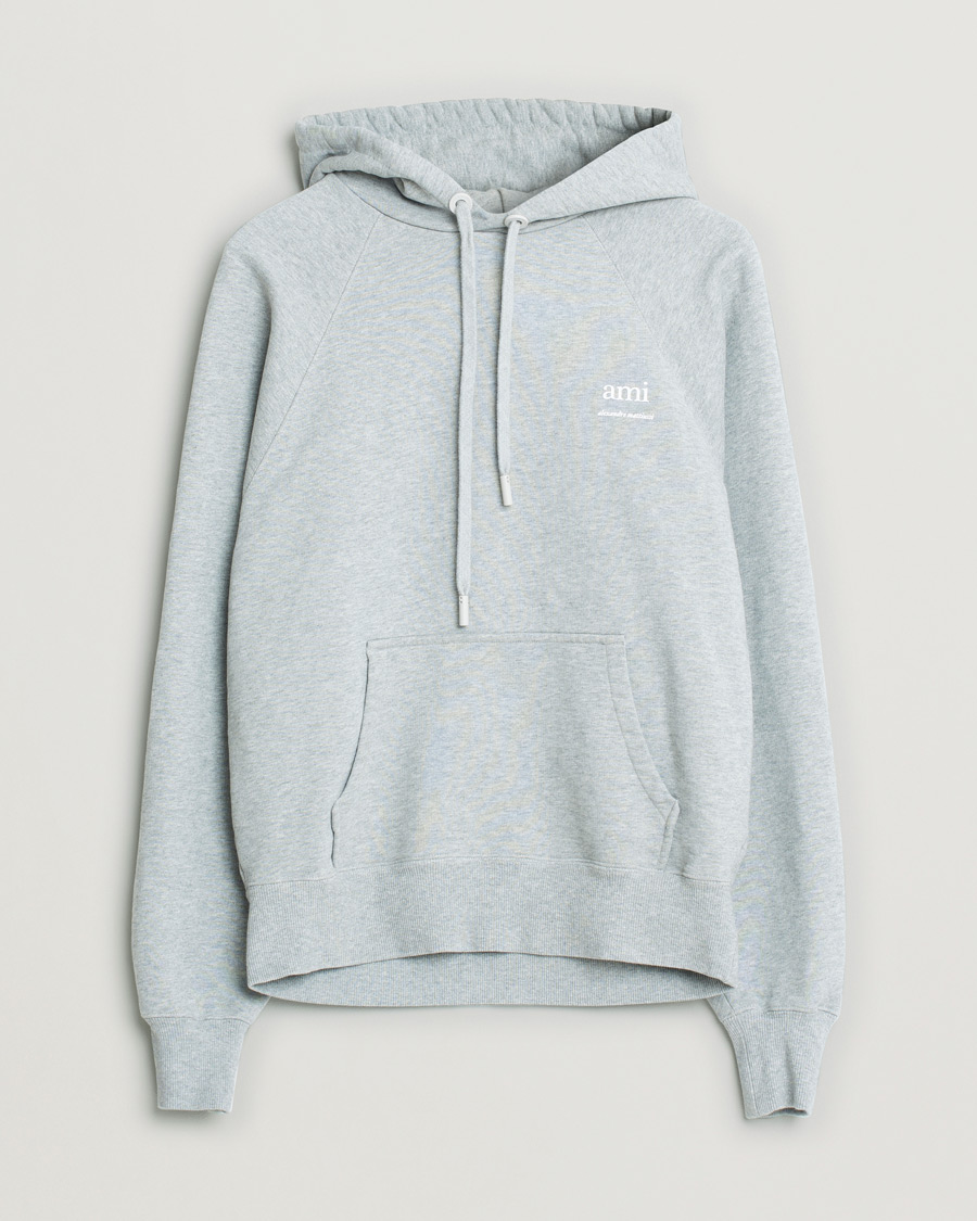 Heren | AMI ami Logo Hoodie Heather Grey | Pre-owned | AMI ami Logo Hoodie Heather Grey