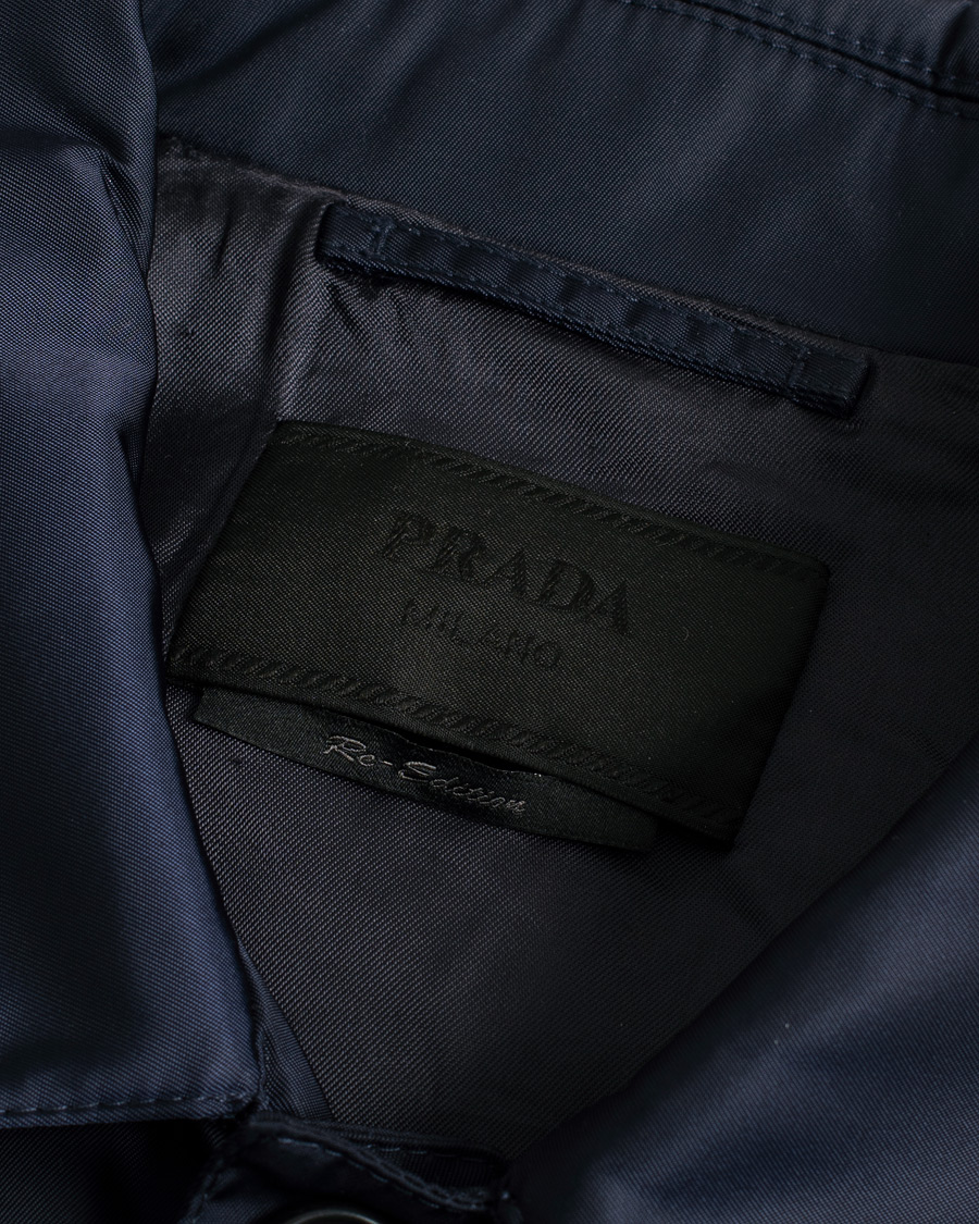 Homme | Prada Nylon Car Coat Navy L | Pre-owned | Prada Nylon Car Coat Navy L