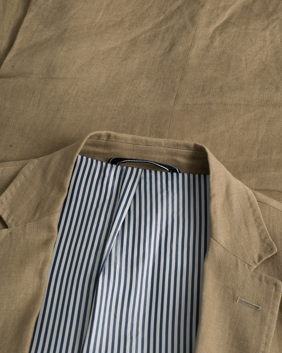 Homme | Blazers | Pre-owned | GANT Tailored fit Linen Blazer Beige 52