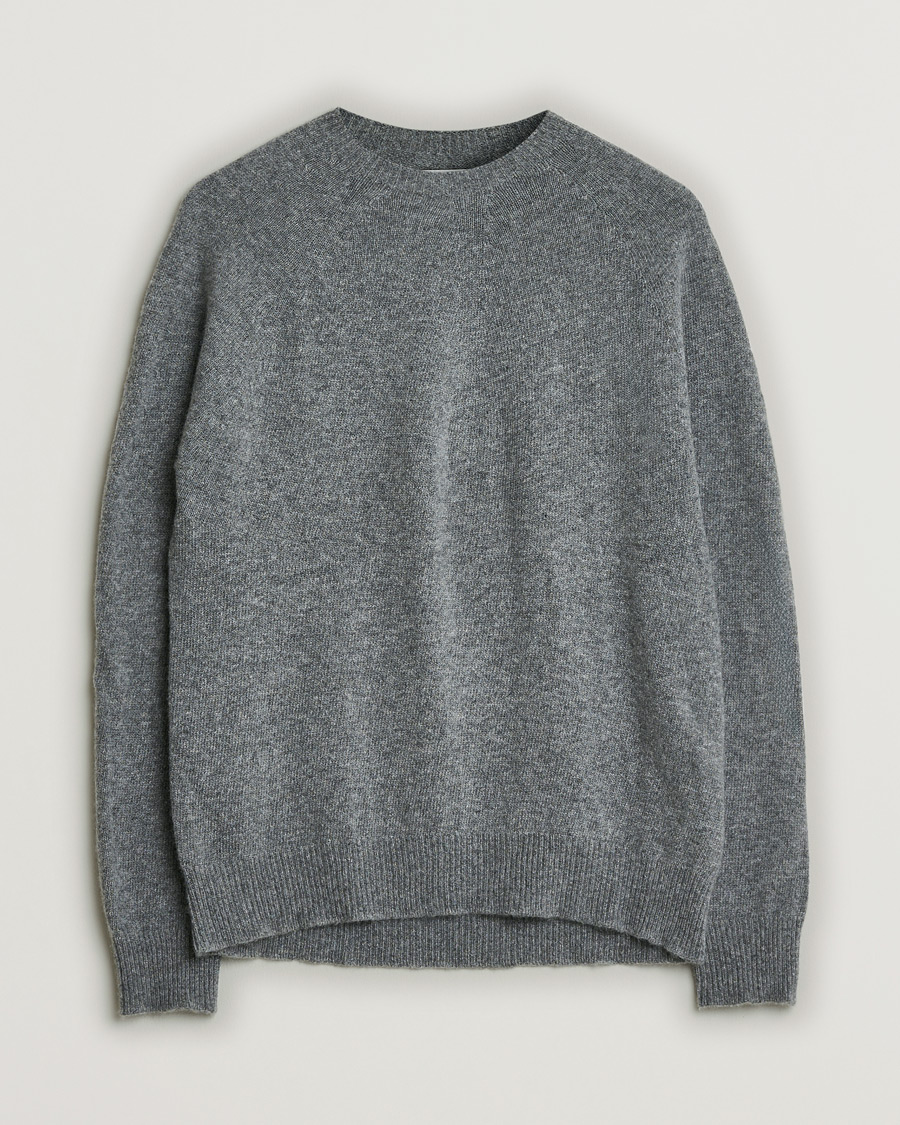 Heren | Pre-owned Truien | Pre-owned | Jil Sander Cashmere/Merino Round Neck Sweater Grey Melange