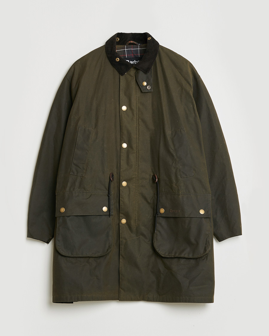 Heren | Pre-owned Jassen | Pre-owned | Barbour Heritage Bedale Wax Trench Coat Olive M