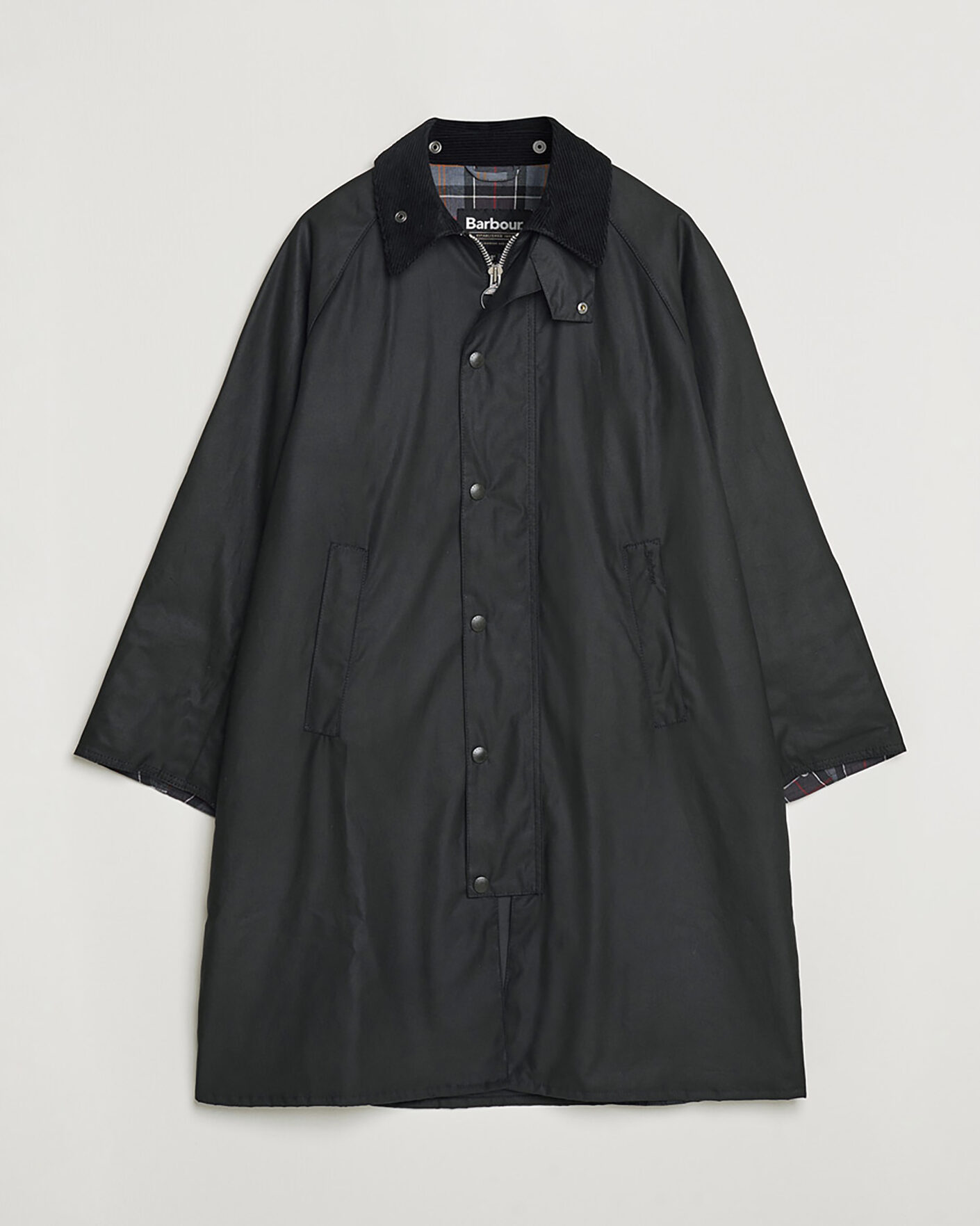 Heren | Pre-owned Jassen | Pre-owned | Barbour Heritage Modfied Exmoore Wax Coat Black UK38 - EU48