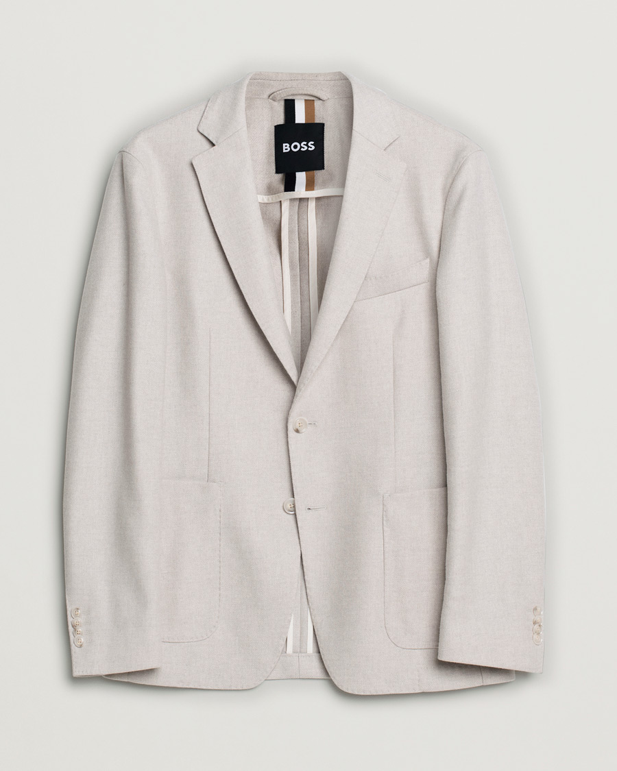 Homme | Blazers | Pre-owned | BOSS BLACK Hanry Wool Patch Pocket Blazer Open White