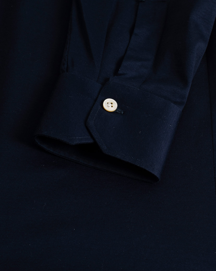 Homme | Chemises | Pre-owned | Kiton Cotton Jersey Shirt Navy