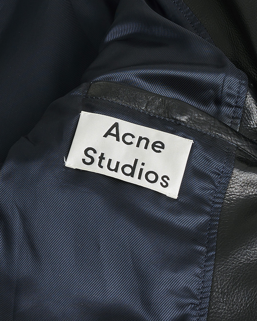 Homme | Pre-owned Manteaux Et Vestes | Pre-owned | Acne Studios Oliver Leather Jacket Black 48