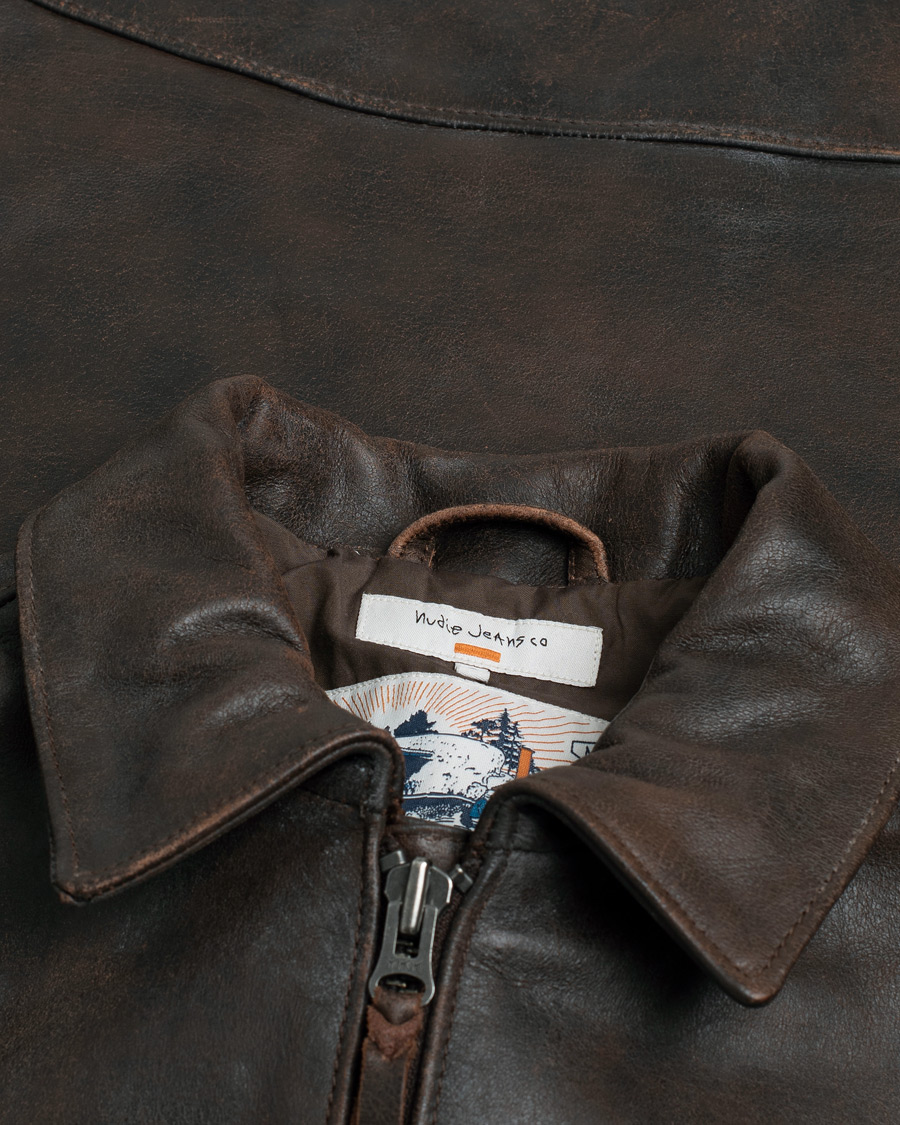 Homme | Manteaux Et Vestes | Pre-owned | Nudie Jeans Eddy Rider Leather Jacket Brown L