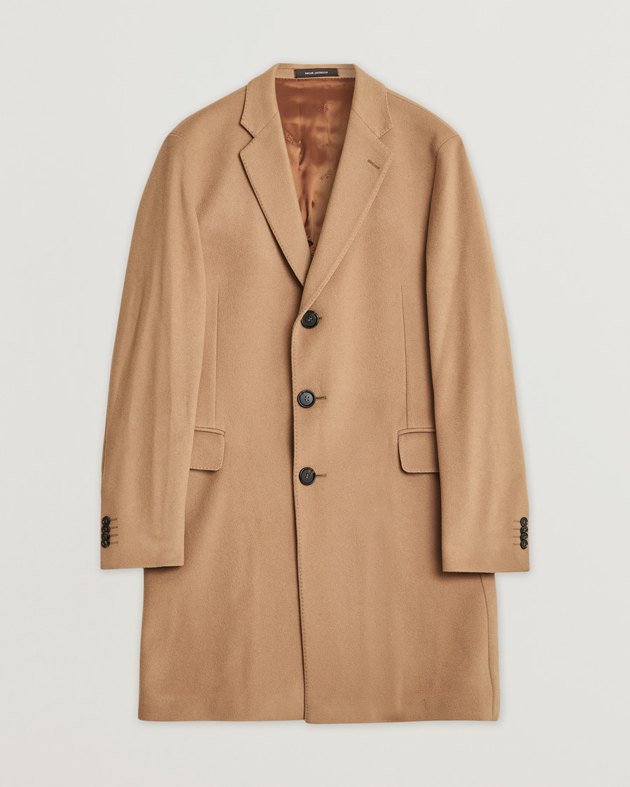 Homme | Oscar Jacobson Snyder Wool/Cashmere Coat Camel 52 | Pre-owned | Oscar Jacobson Snyder Wool/Cashmere Coat Camel 52