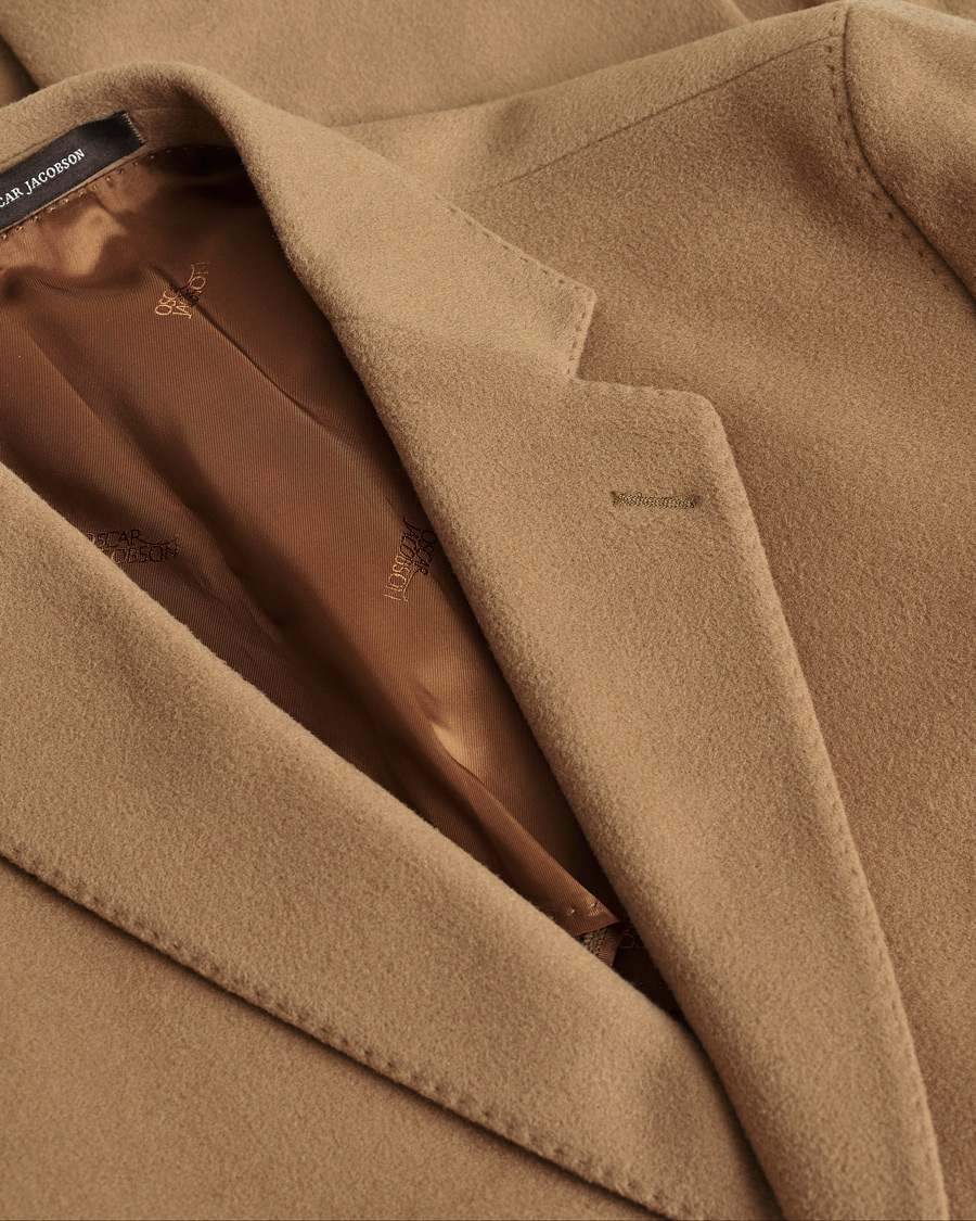 Homme | Oscar Jacobson Snyder Wool/Cashmere Coat Camel 52 | Pre-owned | Oscar Jacobson Snyder Wool/Cashmere Coat Camel 52