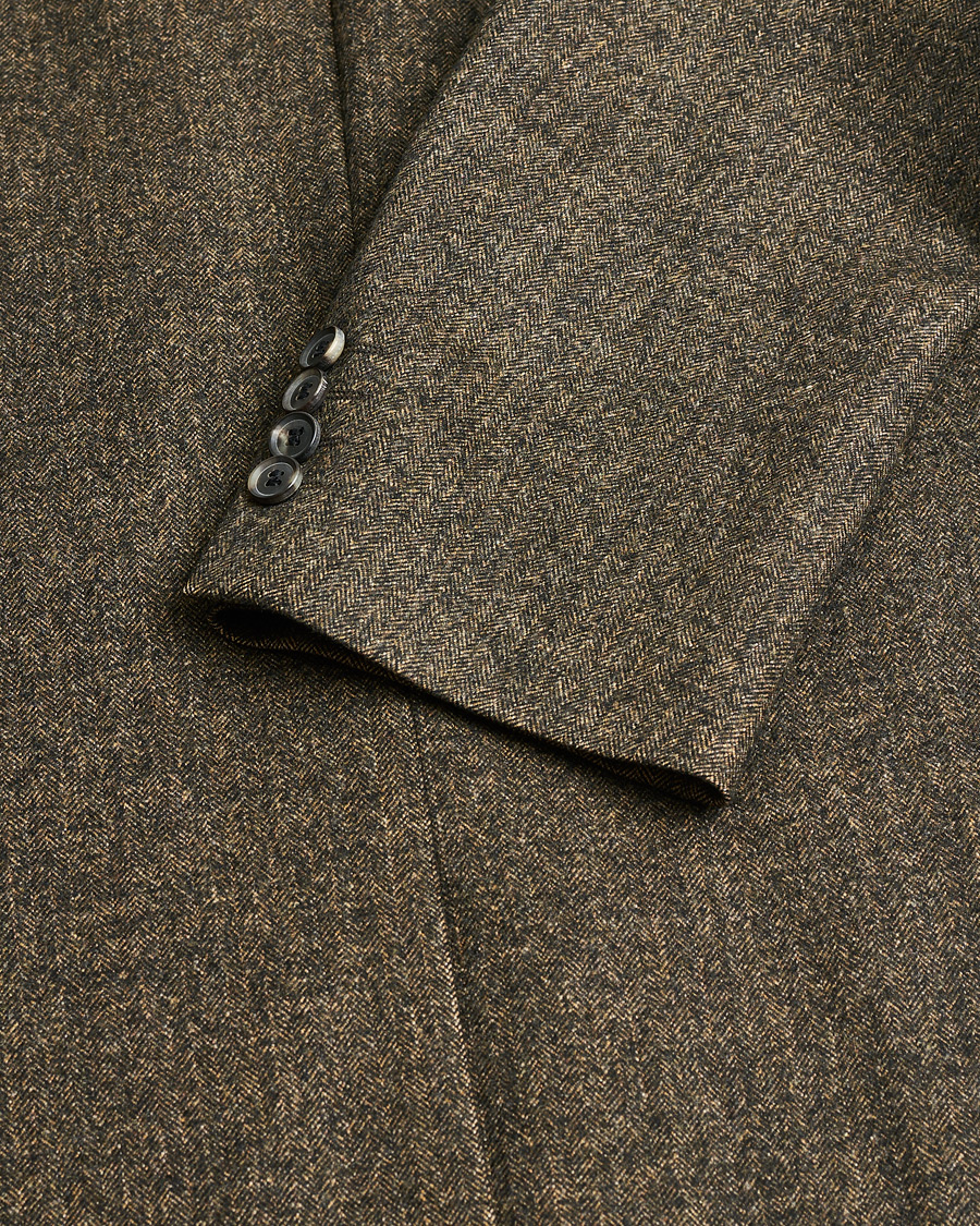 Homme | Pre-owned Blazers | Pre-owned | BOSS Vintage Wool Herringbone Blazer Brown 48