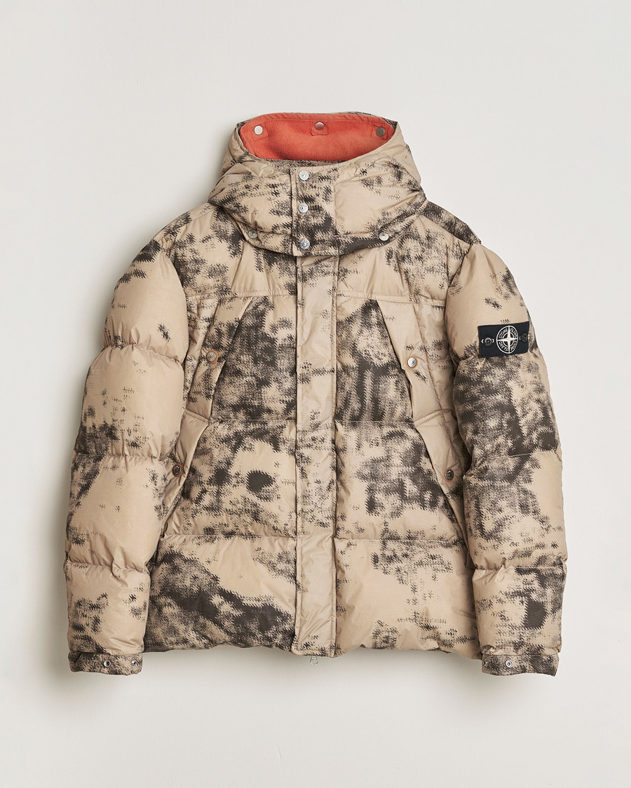 Heren | Pre-owned Jassen | Pre-owned | Stone Island Thermo Sensitive Camo Down Jacket Dove Grey L