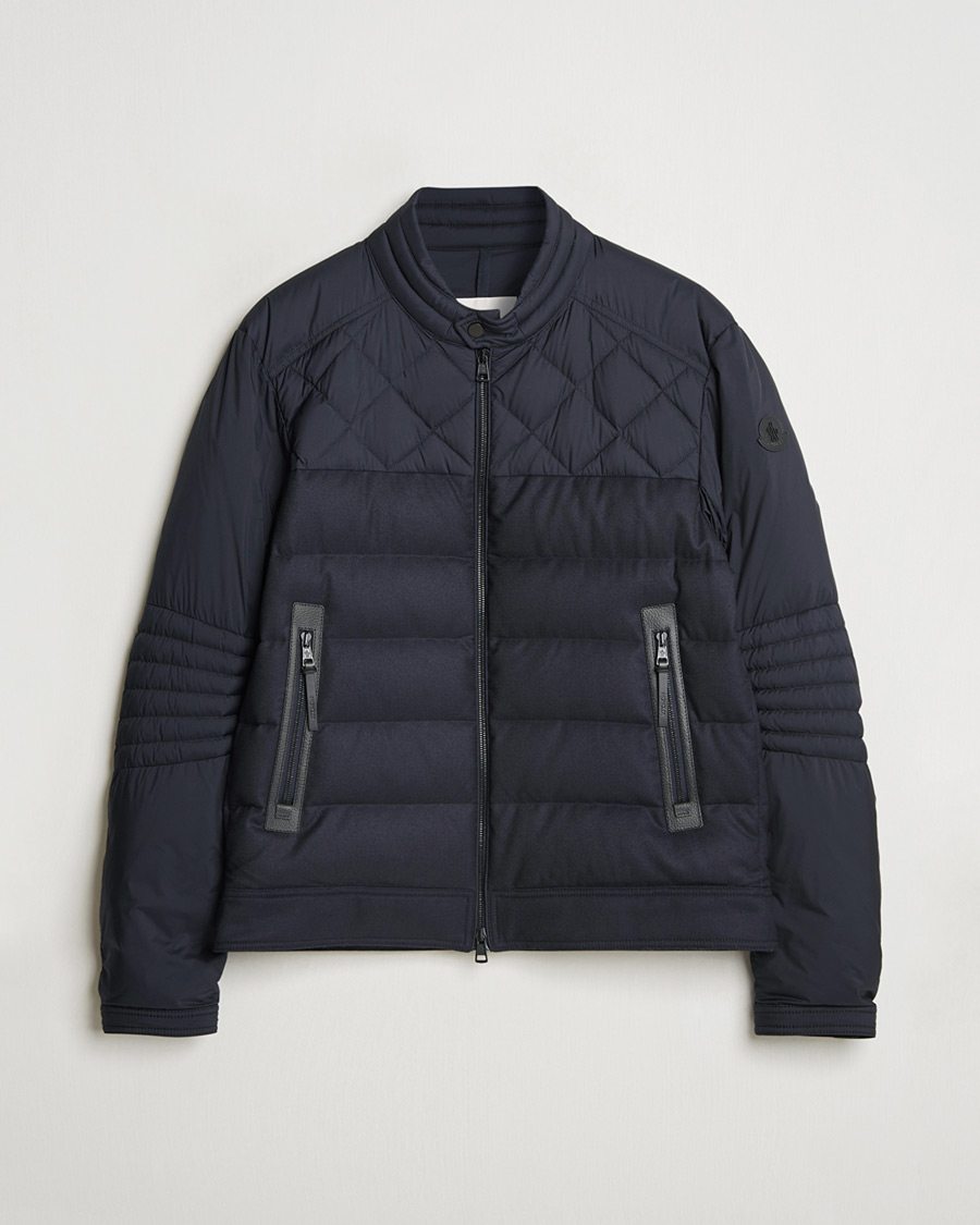 Heren | Pre-owned Jassen | Pre-owned | Moncler Tuena Biker Jacket Navy 3 - L