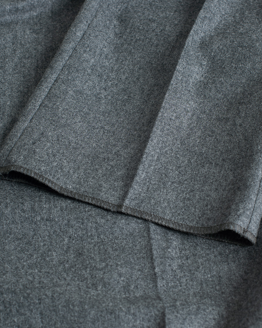 Heren | Broeken | Pre-owned | Zegna Carded Flannel Trousers Grey Melange