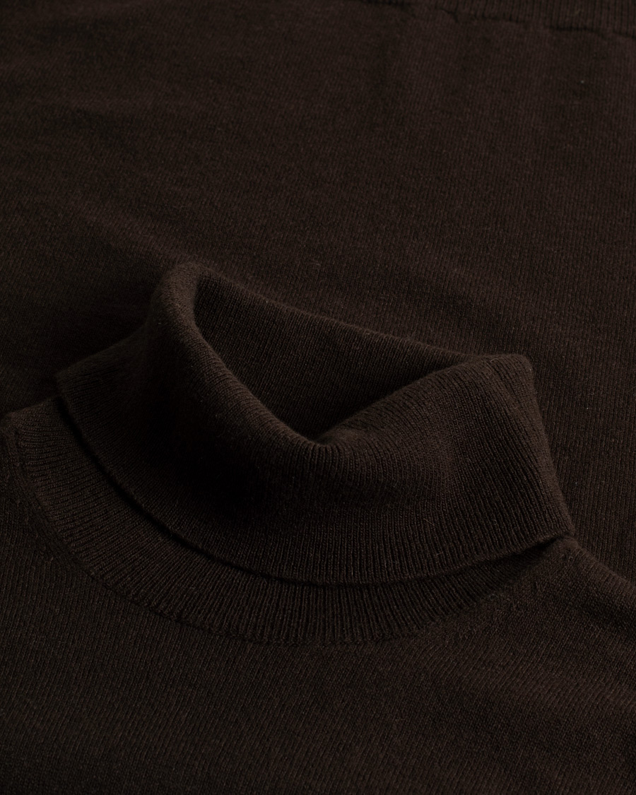 Homme | Zanone Virgin Wool/Cashmere Rollneck Brown 50 | Pre-owned | Zanone Virgin Wool/Cashmere Rollneck Brown 50