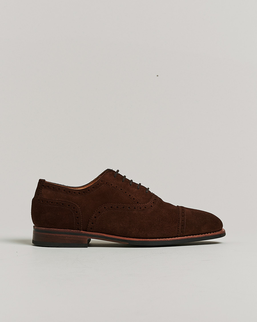 Homme | Myrqvist Strömsö Oxford Brogue Brown Suede UK7 - EU41 | Pre-owned | Myrqvist Strömsö Oxford Brogue Brown Suede UK7 - EU41