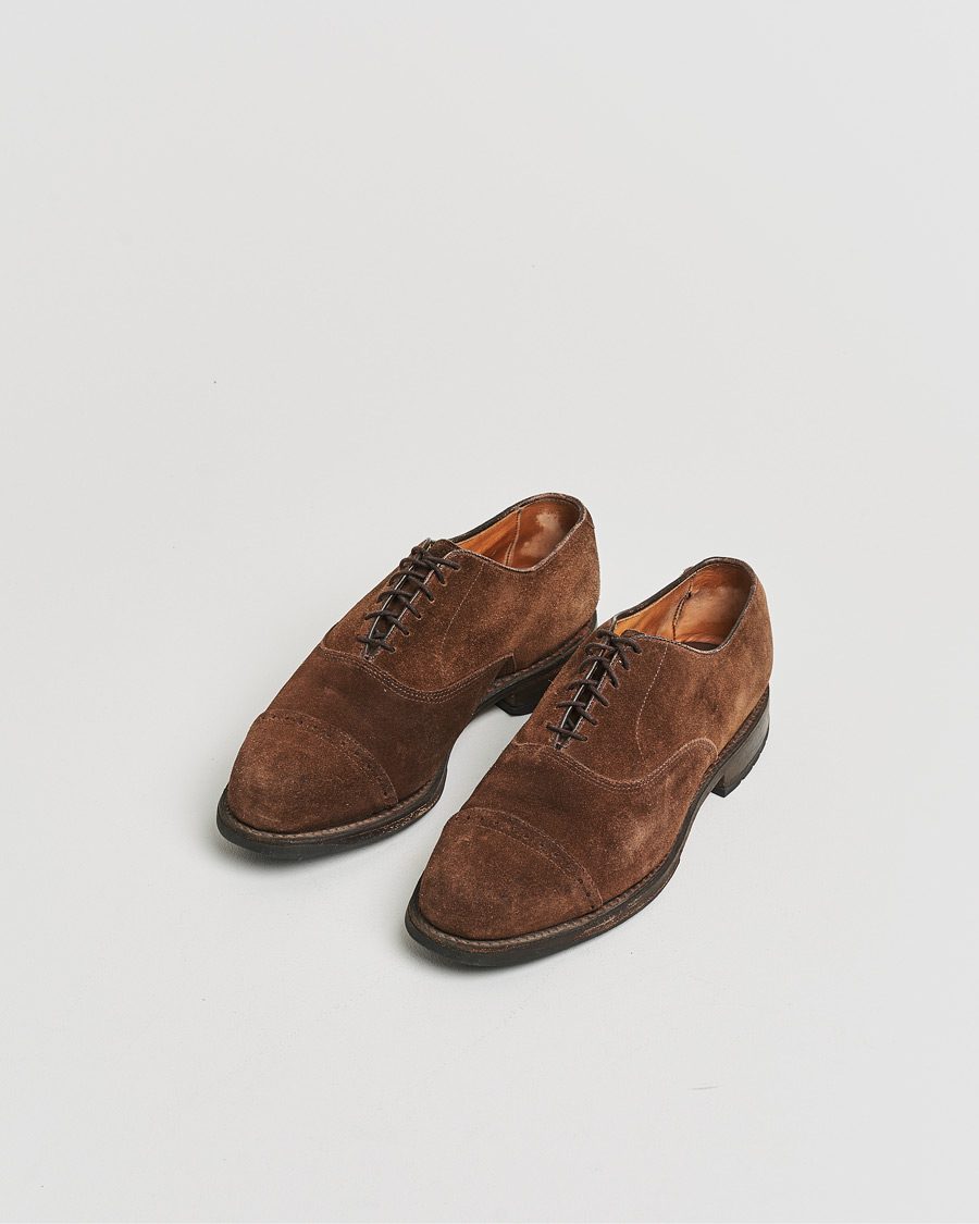 Homme | Pre-owned Chaussures cousues trépointe | Pre-owned | Allen Edmonds Barlow Oxford Dark Brown Suede UK8,5 - EU42