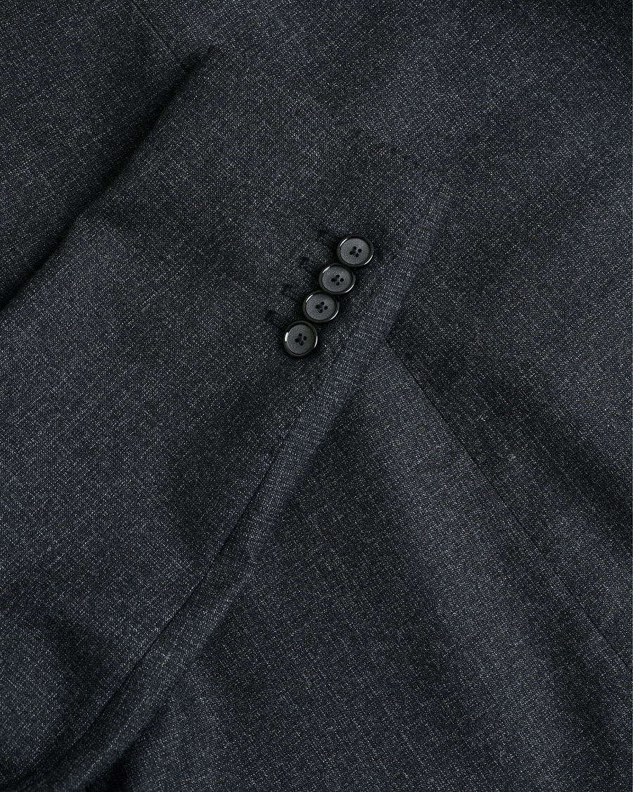 Heren | Tagliatore Wool Suit Anthracite Melange 46 | Pre-owned | Tagliatore Wool Suit Anthracite Melange 46