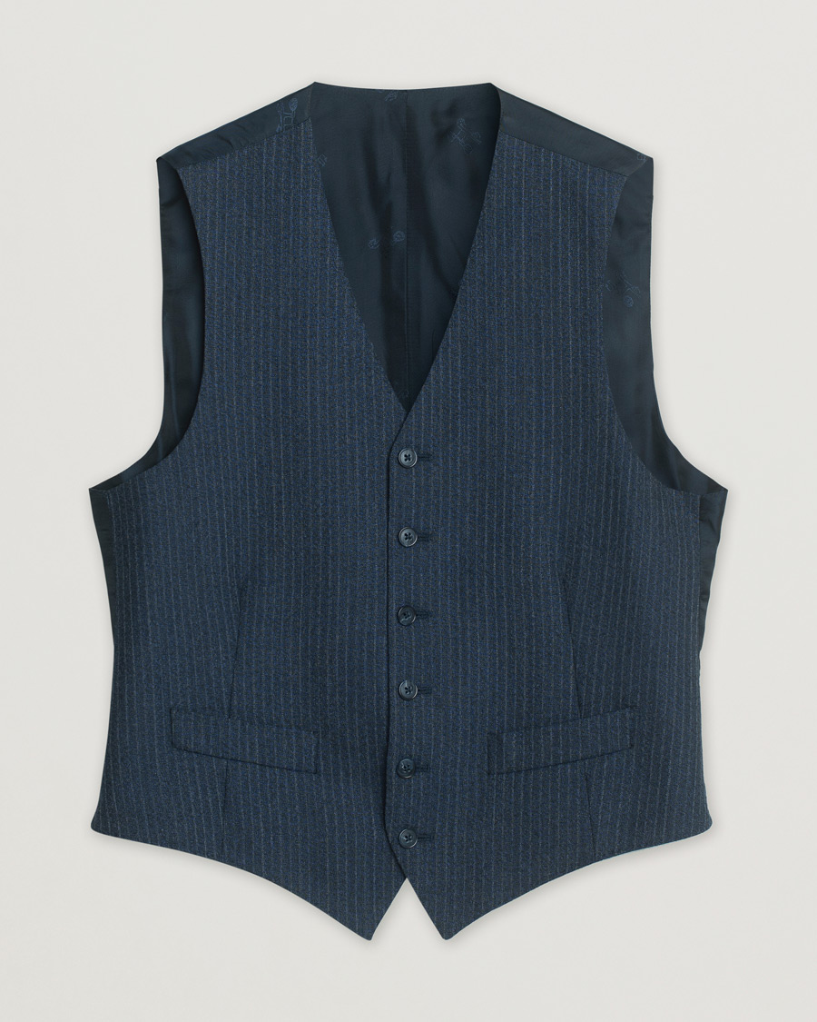 Homme | Blazers | Pre-owned | Eidos Napoli 3-Piece Pinstripe Suit Wool Navy 48