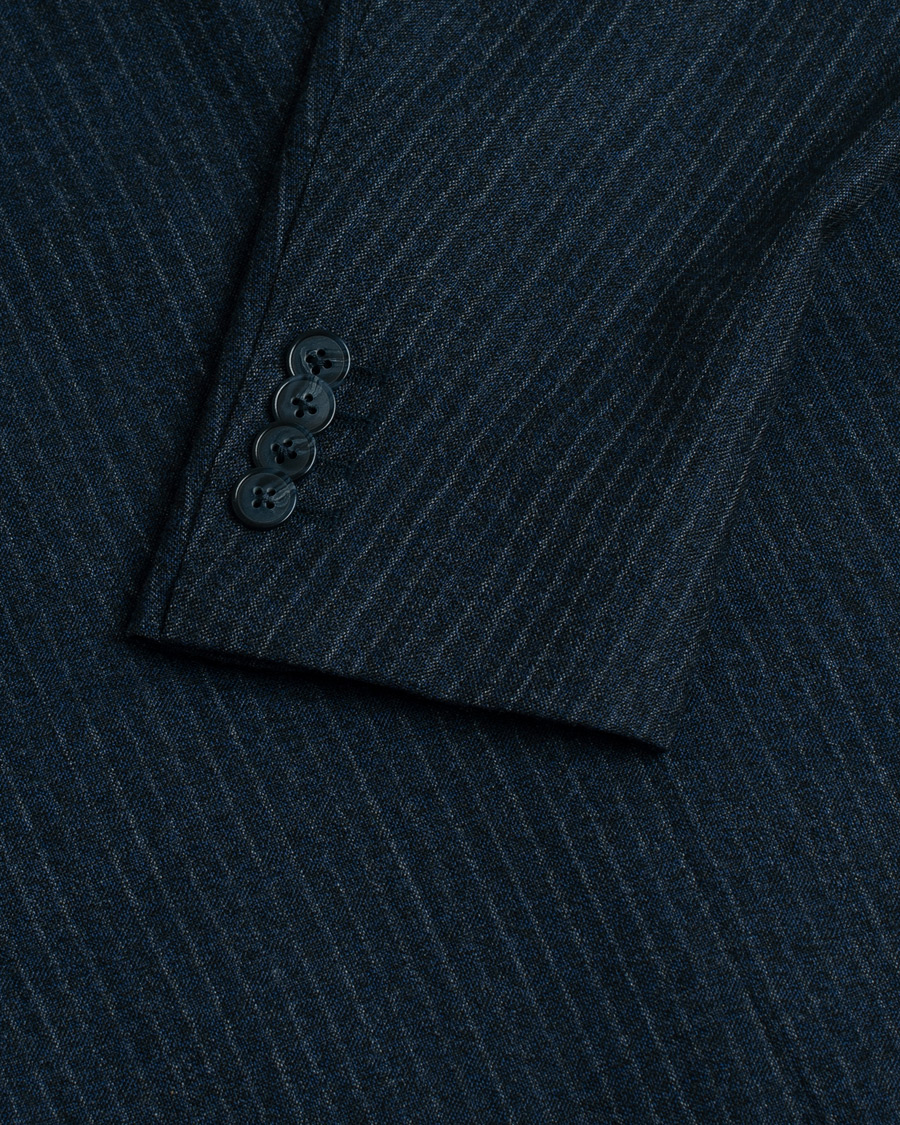 Homme | Blazers | Pre-owned | Eidos Napoli 3-Piece Pinstripe Suit Wool Navy 48