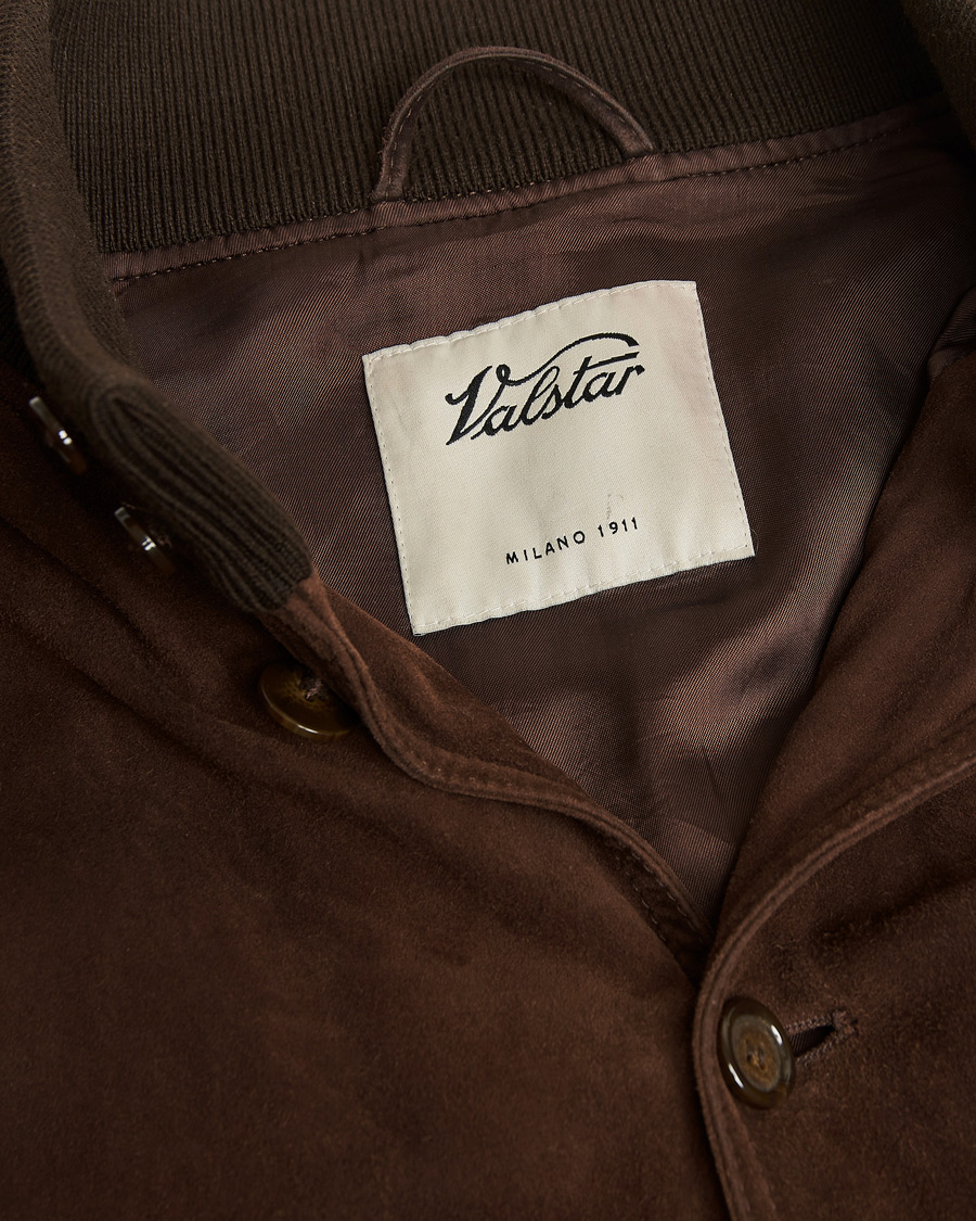 Heren | Pre-owned Jassen | Pre-owned | Valstar Valstarino Suede Jacket Dark Brown 54
