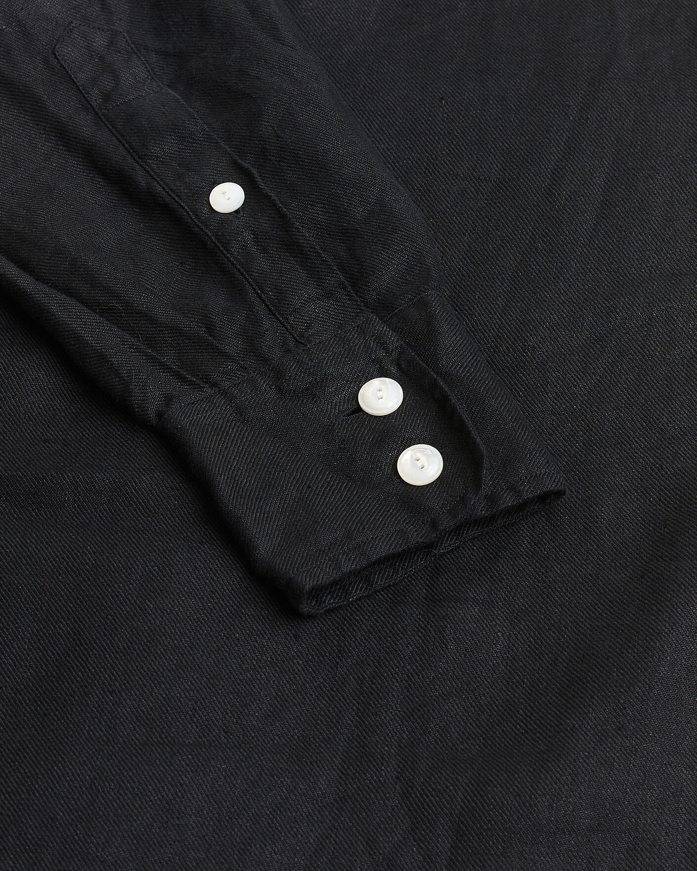 Heren | Pre-owned Overhemden | Pre-owned | Drake's Linen Twill Western Shirt Black L