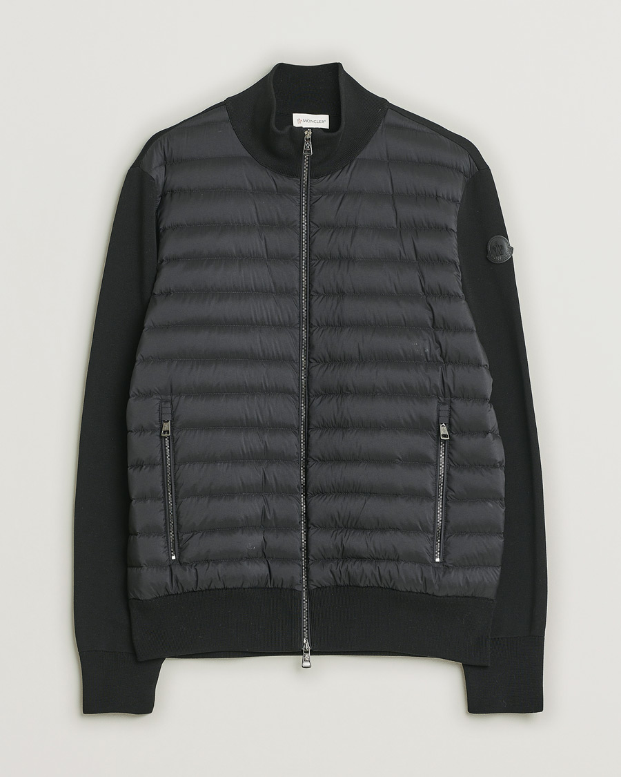 Homme | Pre-owned Pulls Et Tricots | Pre-owned | Moncler Hybrid Zip Cardigan Black