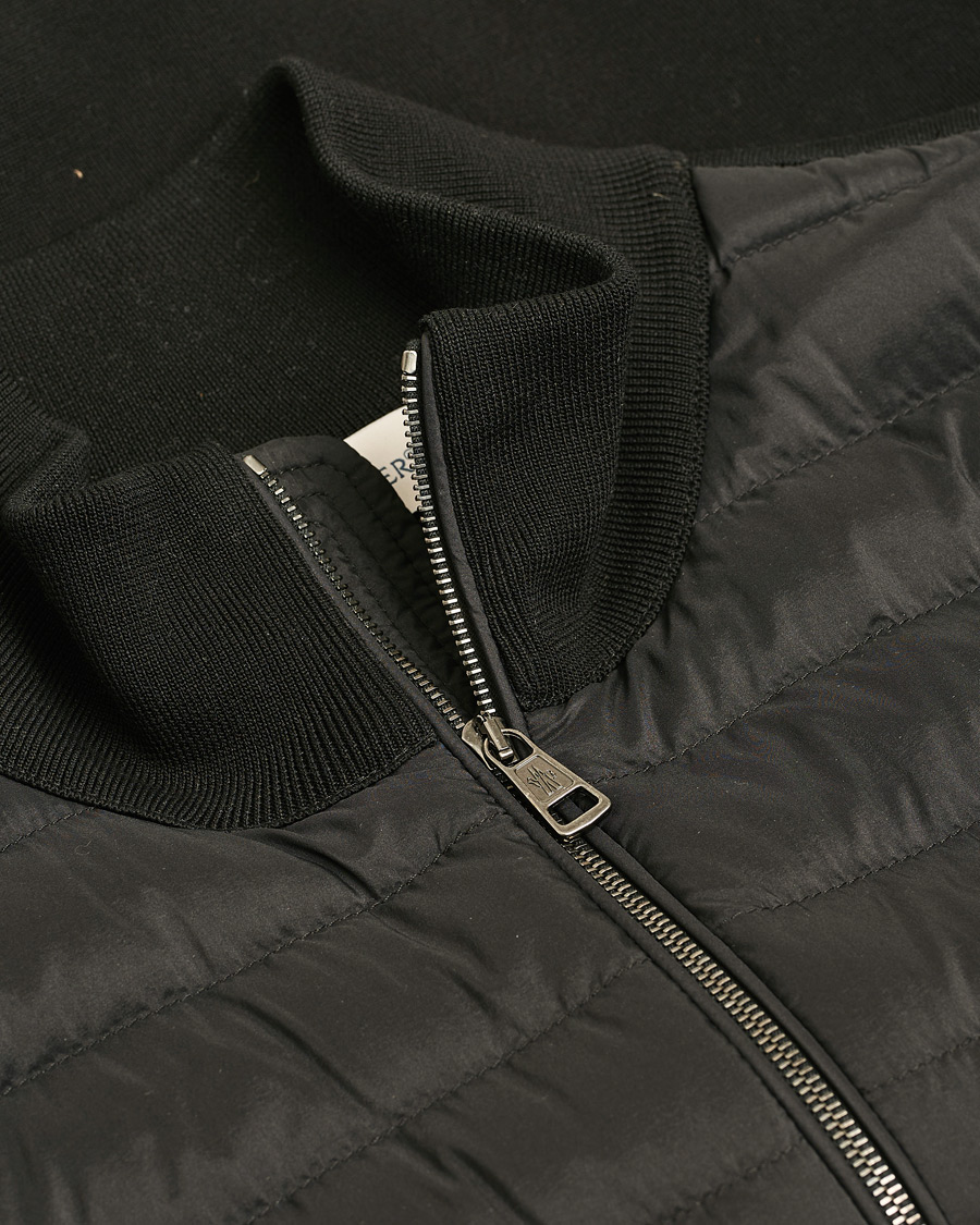 Homme | Pre-owned Pulls Et Tricots | Pre-owned | Moncler Hybrid Zip Cardigan Black