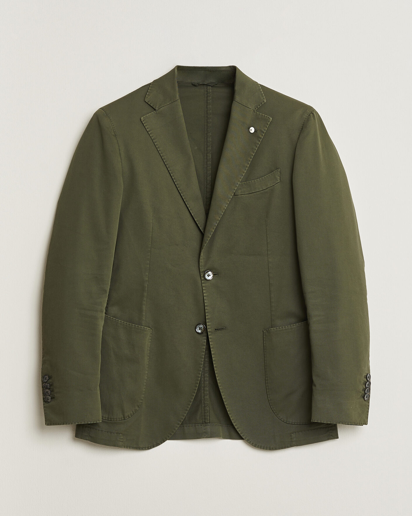 Heren | L.B.M. 1911 Jack Regular Fit Cotton Stretch Blazer Green 46 | Pre-owned | L.B.M. 1911 Jack Regular Fit Cotton Stretch Blazer Green 46