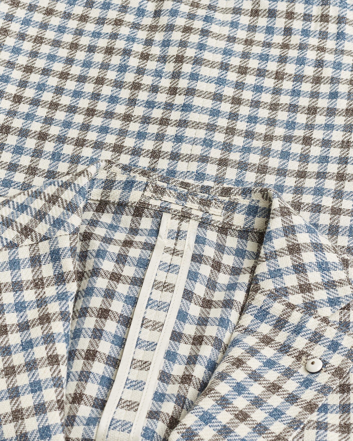 Homme | Pre-owned Blazers | Pre-owned | L.B.M. 1911 Jack Regular Fit Checked Blazer Blue/Brown 52