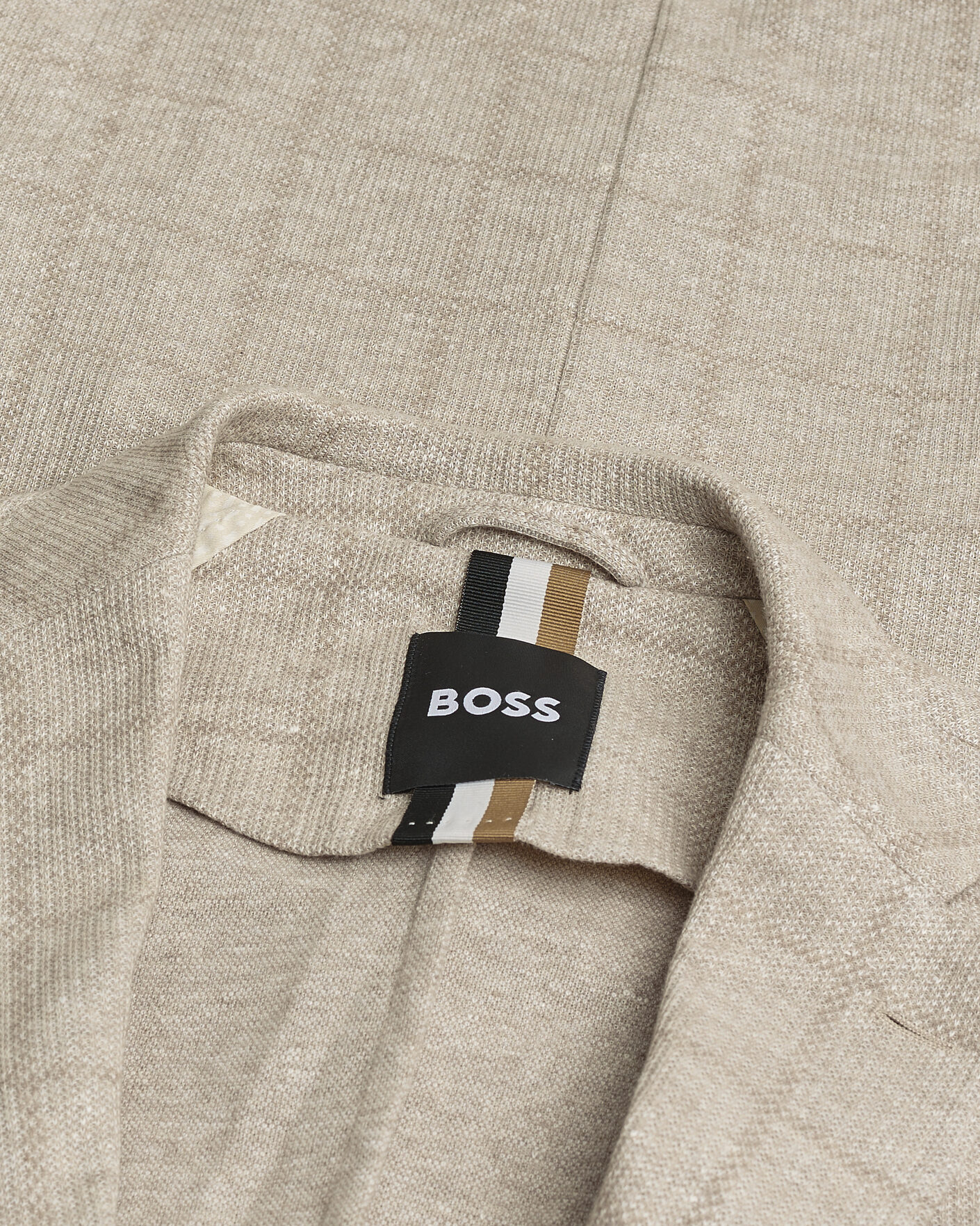 Homme | Pre-owned Blazers | Pre-owned | BOSS BLACK Hanry Checked Jersey Patch Pocket Blazer Beige 50