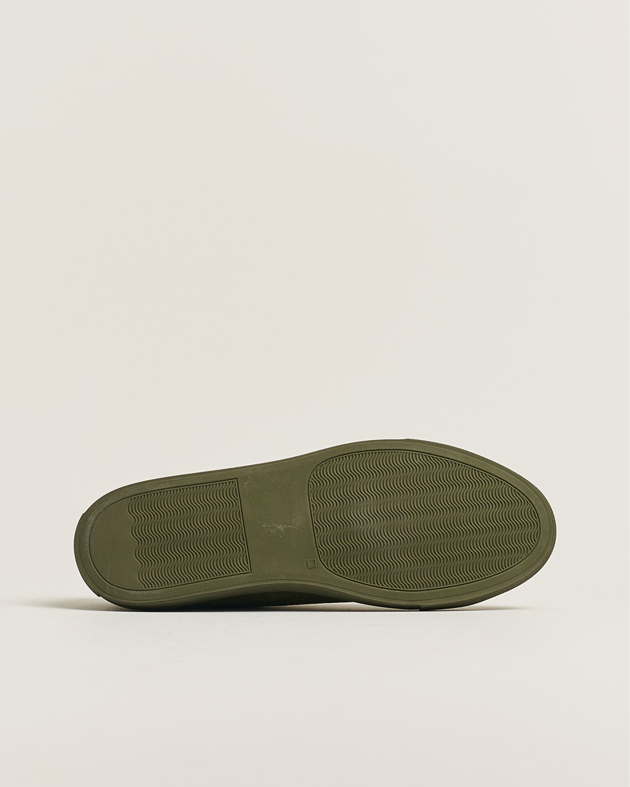 Heren | Common Projects Original Achilles Suede Sneaker Army Green 40 | Pre-owned | Common Projects Original Achilles Suede Sneaker Army Green 40