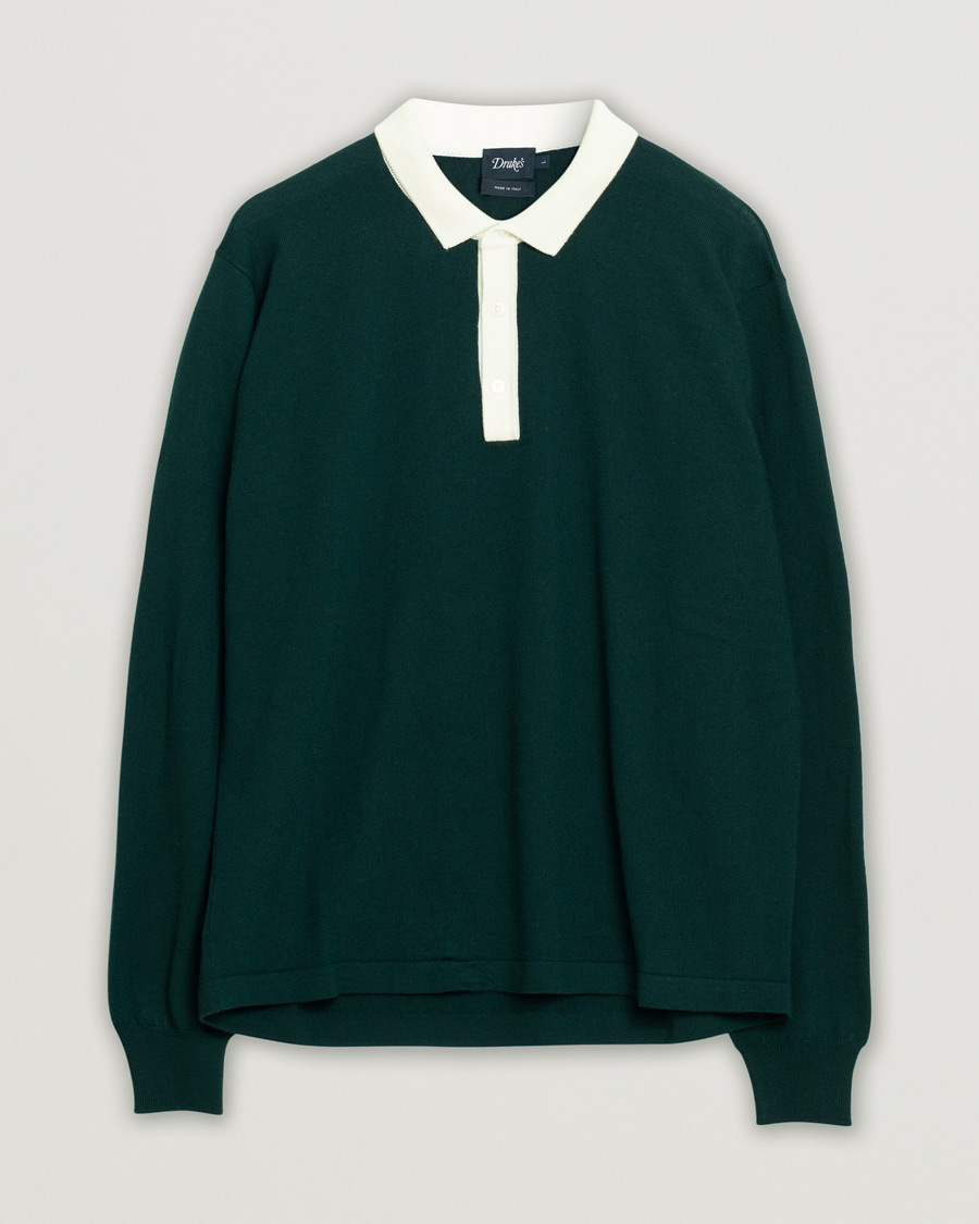Homme | Pulls Et Tricots | Pre-owned | Drake's Long Sleeve Knit Polo Green L