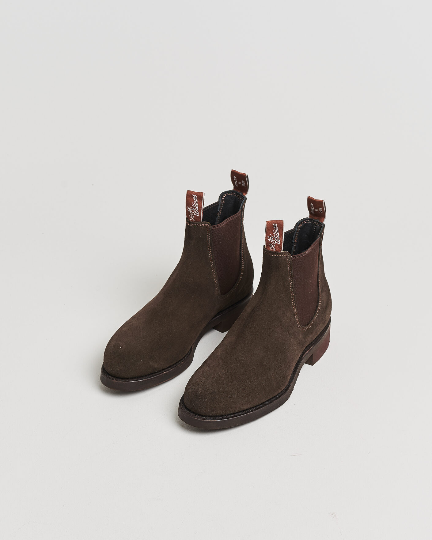 Homme | Pre-owned Chaussures cousues trépointe | Pre-owned | R.M.Williams Gardener G Boot Chocolate Suede UK7 - EU41