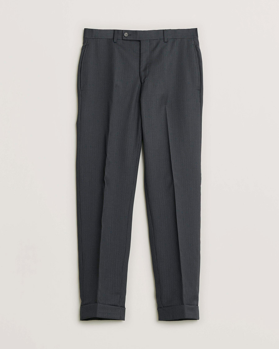 Heren | Pre-owned Pakken | Pre-owned | Ralph Lauren Double Breasted Striped Wool Suit Dark Grey 46