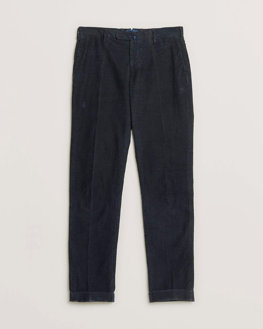 Homme | Pre-owned Pantalons | Pre-owned | Incotex Slim Fit Garment Dyed Slacks Navy