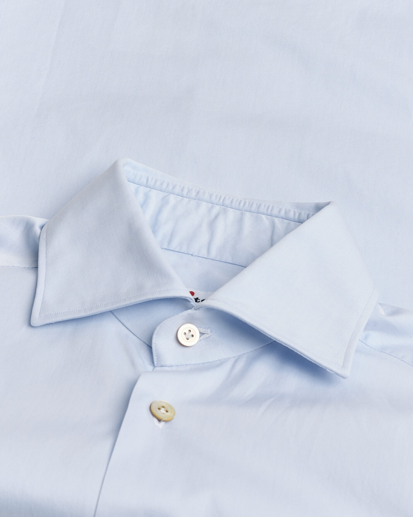 Heren | Pre-owned Overhemden | Pre-owned | Kiton Cotton Dress Shirt Light Blue 38 - S