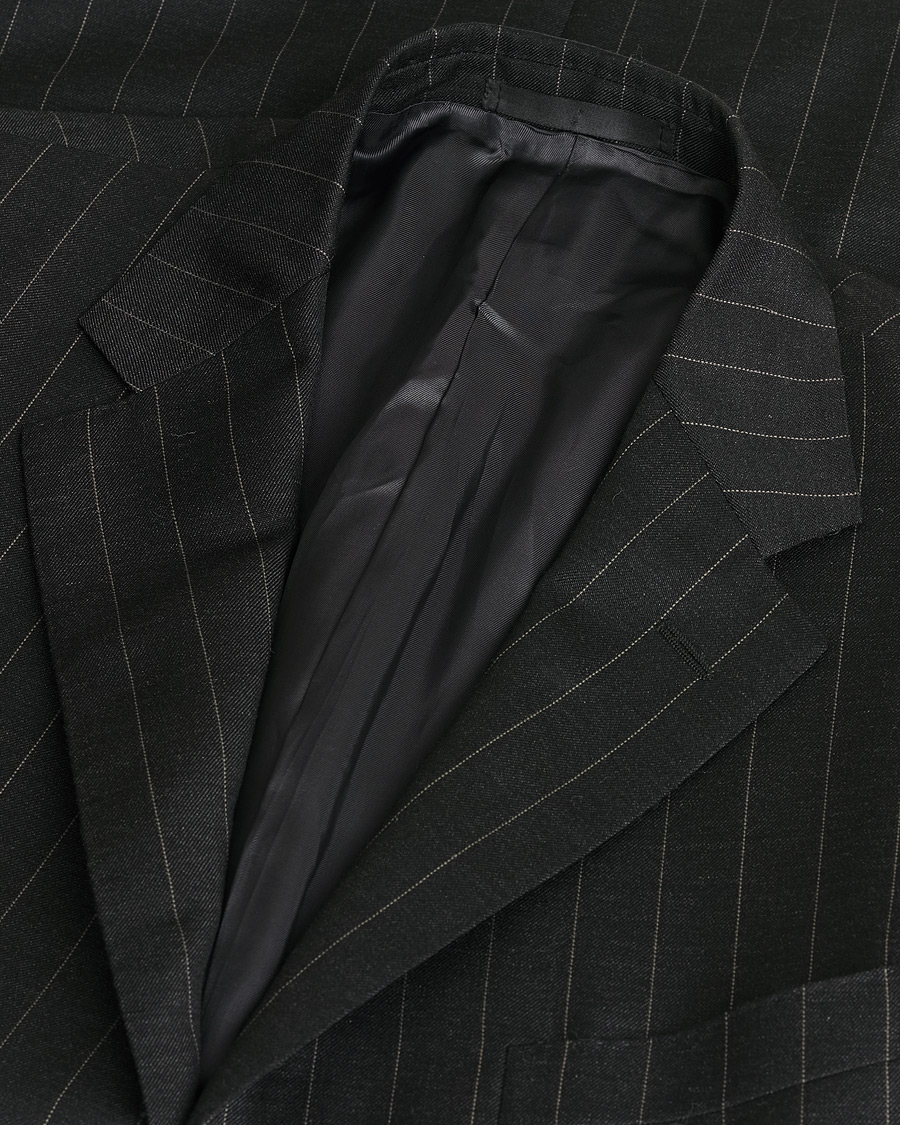 Heren | Pre-owned Pakken | Pre-owned | Caruso Pinstripe Wool Suit Black 52