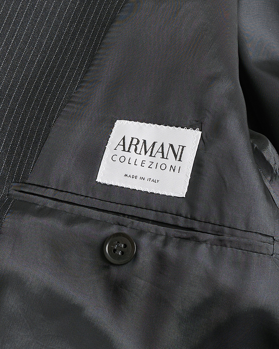 Homme | Pre-owned Costumes | Pre-owned | Armani Collezioni Pinstriped Wool Suit Dark Grey 50