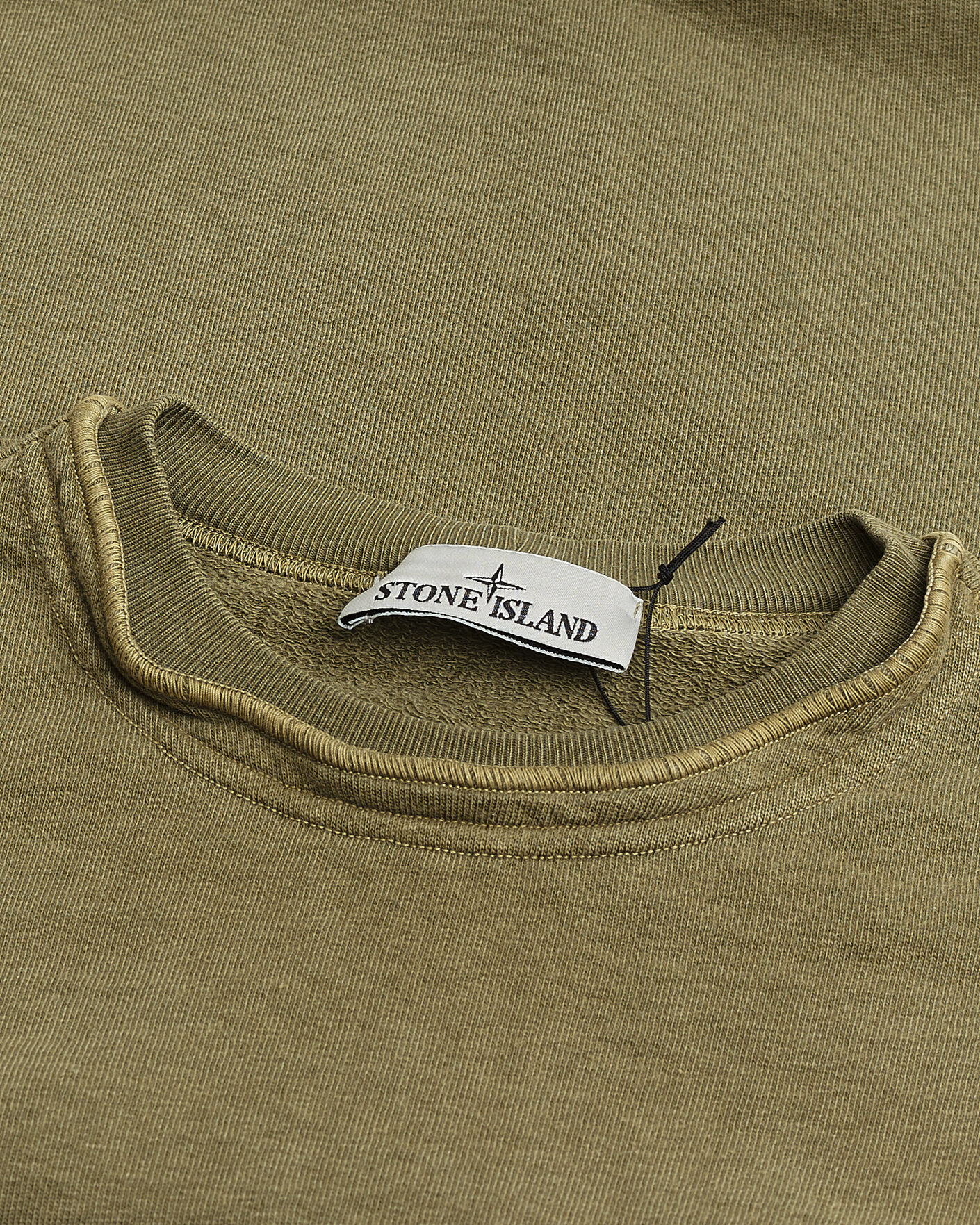 Homme | Pre-owned Pulls Et Tricots | Pre-owned | Stone Island Old Dyed Cotton Sweatshirt Military Green M