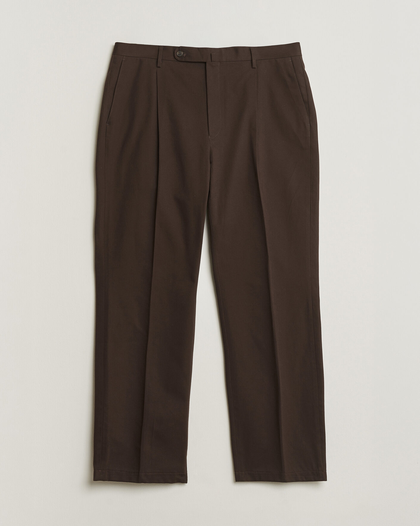 Heren | Pre-owned Broeken | Pre-owned | Rubato High Waist Cotton Chino Brown 52