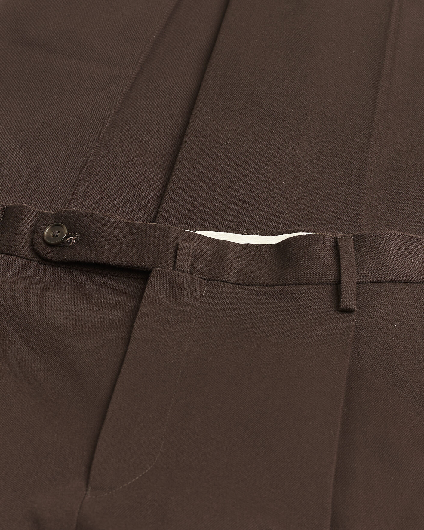 Heren | Pre-owned Broeken | Pre-owned | Rubato High Waist Cotton Chino Brown 52