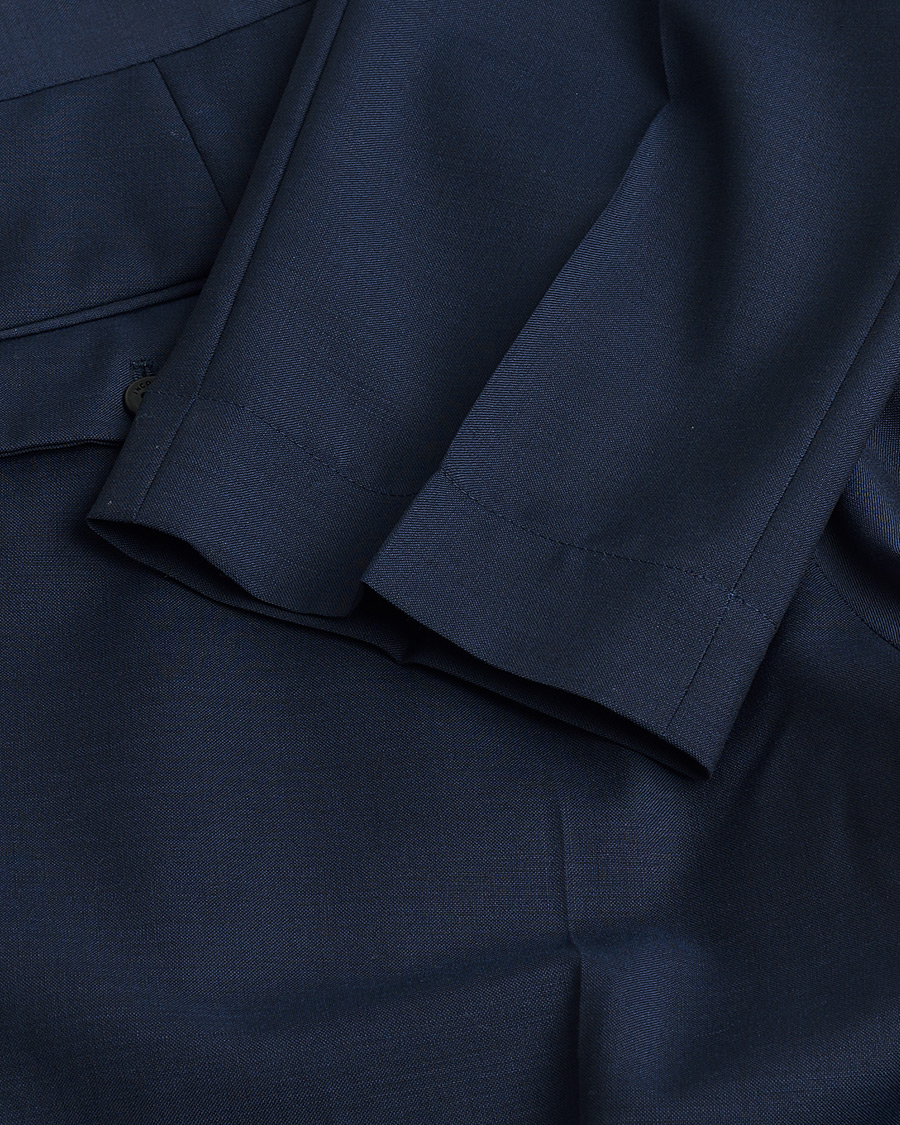 Homme | Incotex Tapered Fit Super 100s Wool Pants Navy 50 | Pre-owned | Incotex Tapered Fit Super 100s Wool Pants Navy 50