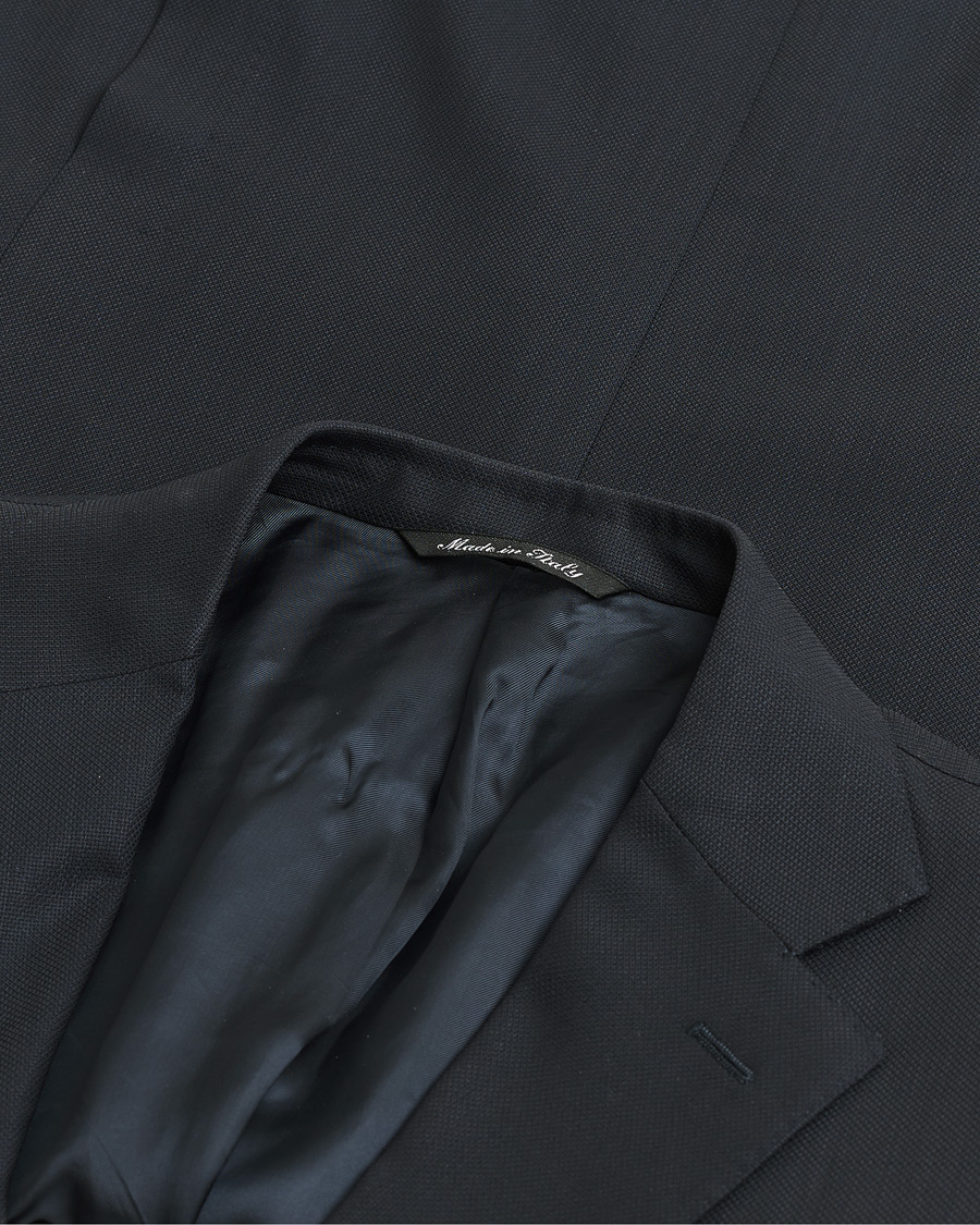 Heren | Pre-owned Blazers | Pre-owned | Canali Hopsack Wool Blazer Navy 50