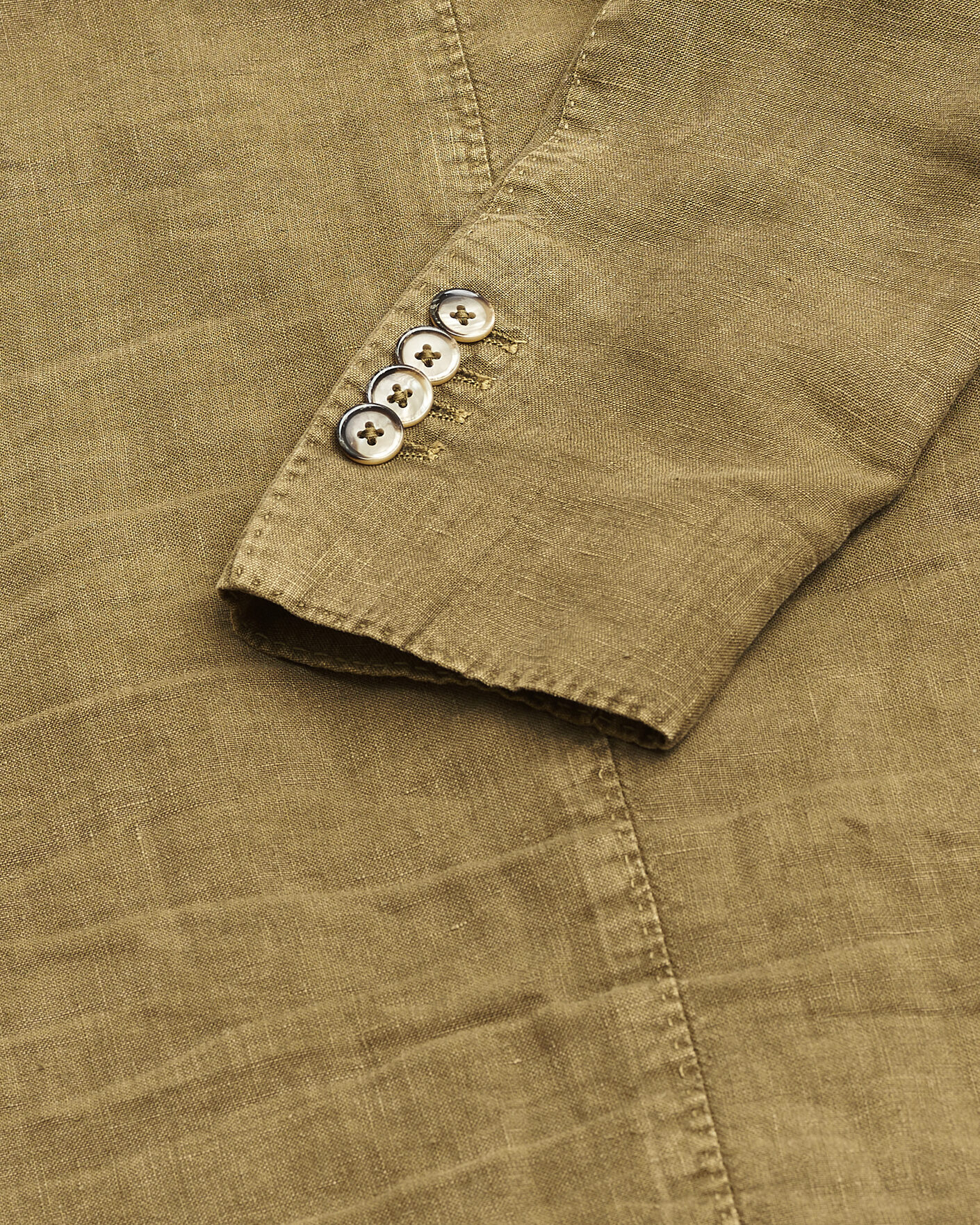 Homme | Pre-owned Blazers | Pre-owned | L.B.M. 1911 Jack Regular Fit Linen Blazer Olive 46