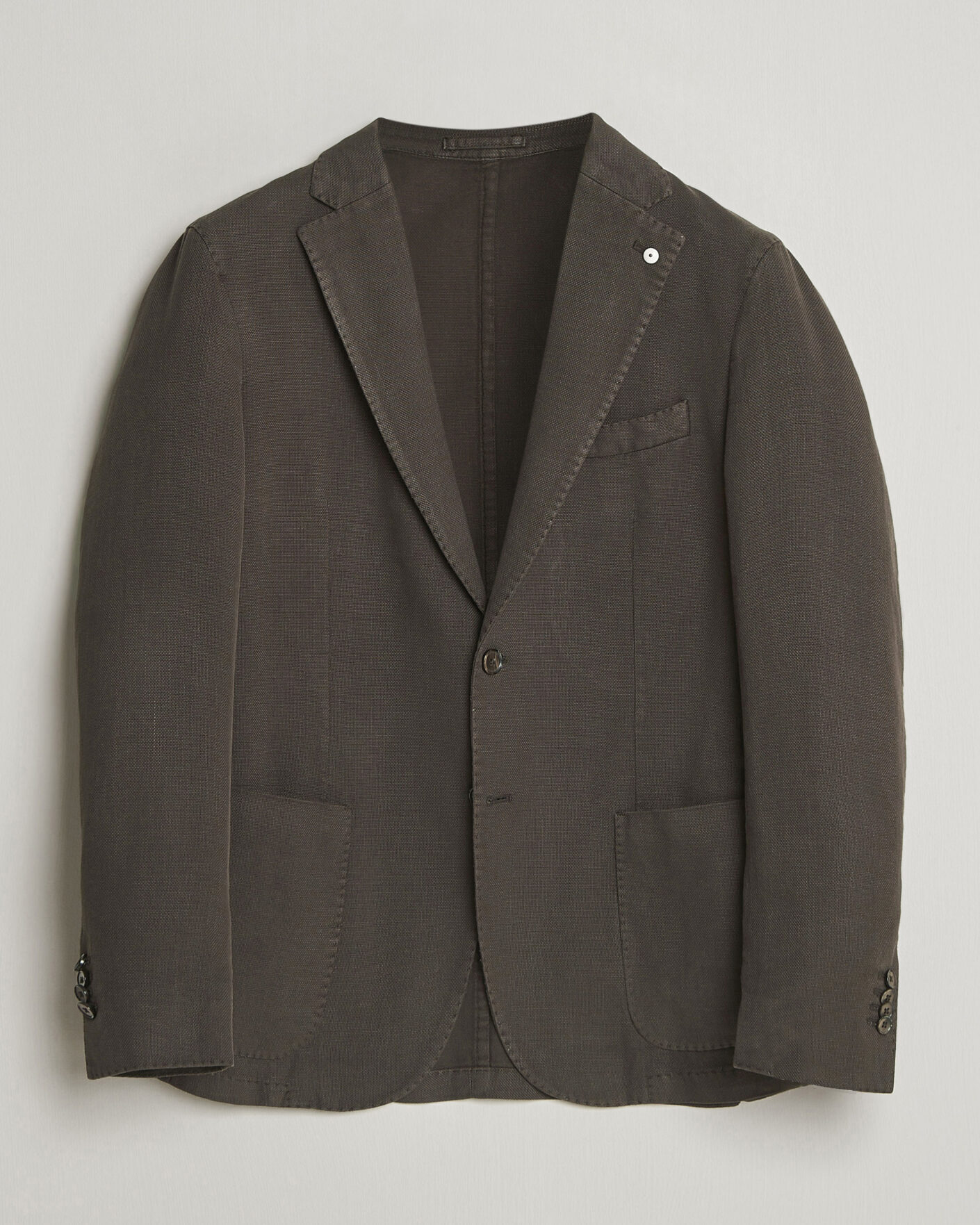 Homme | Pre-owned Blazers | Pre-owned | L.B.M. 1911 Jack Regular Fit Structured Cotton Blazer Brown 50